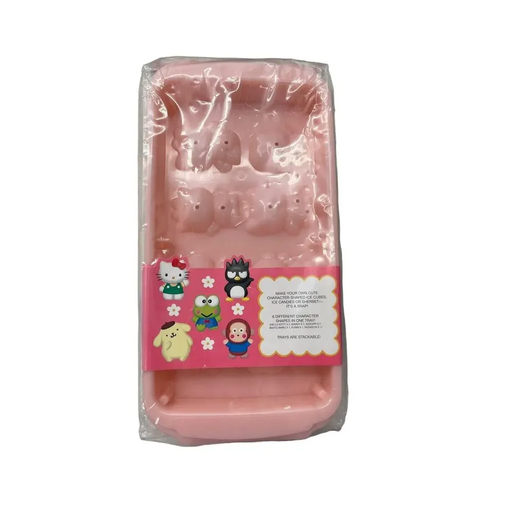 New Vintage 2000 Sanrio Character Ice Cube Tray Hello Kitty Mimmy Keroppi Purin